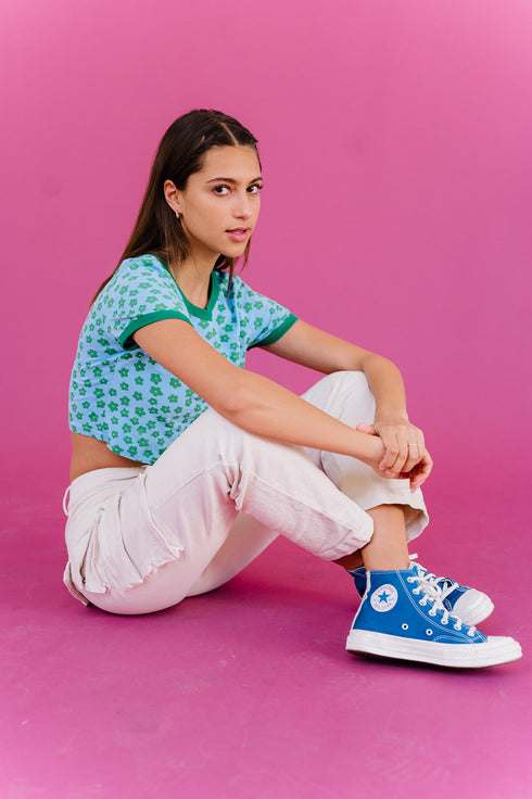 Electric Bloom Top // Blue